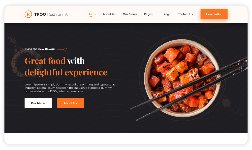 1_Troothemes Restaurant Homepage