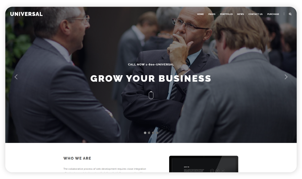 Universal - Corporate WordPress Multi-Concept Theme