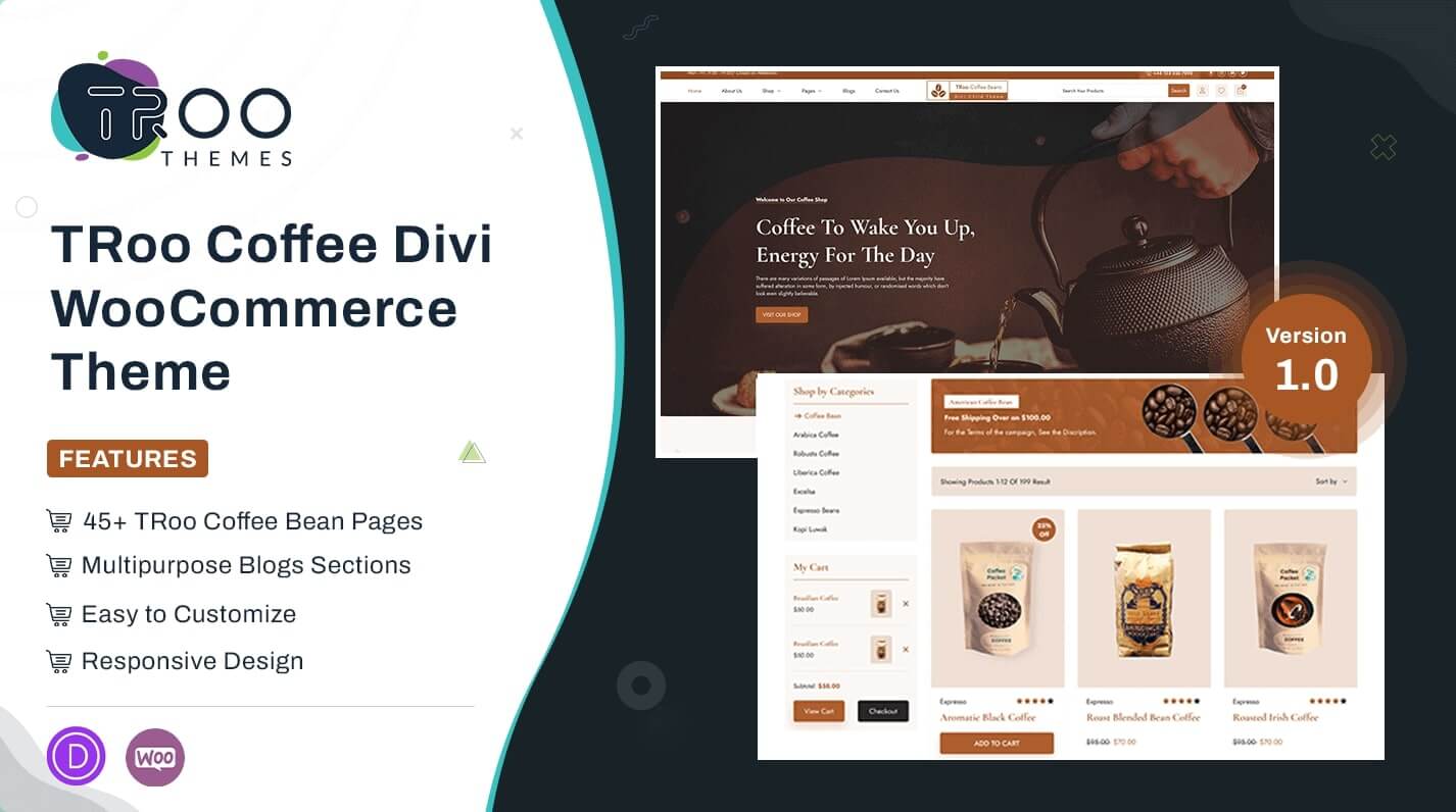 TRoo Coffee WooCommerce Divi Child Theme