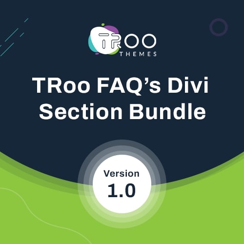 TRoo Divi Faqs Section Bundle - Divi Layouts