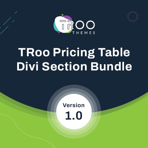 TRoo Divi Pricing Table Section Bundle