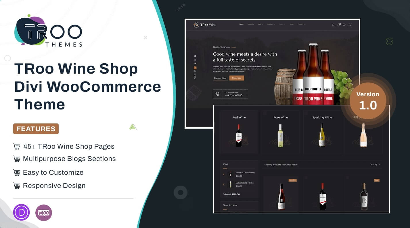 TRoo Wine WooCommerce Divi Child Theme