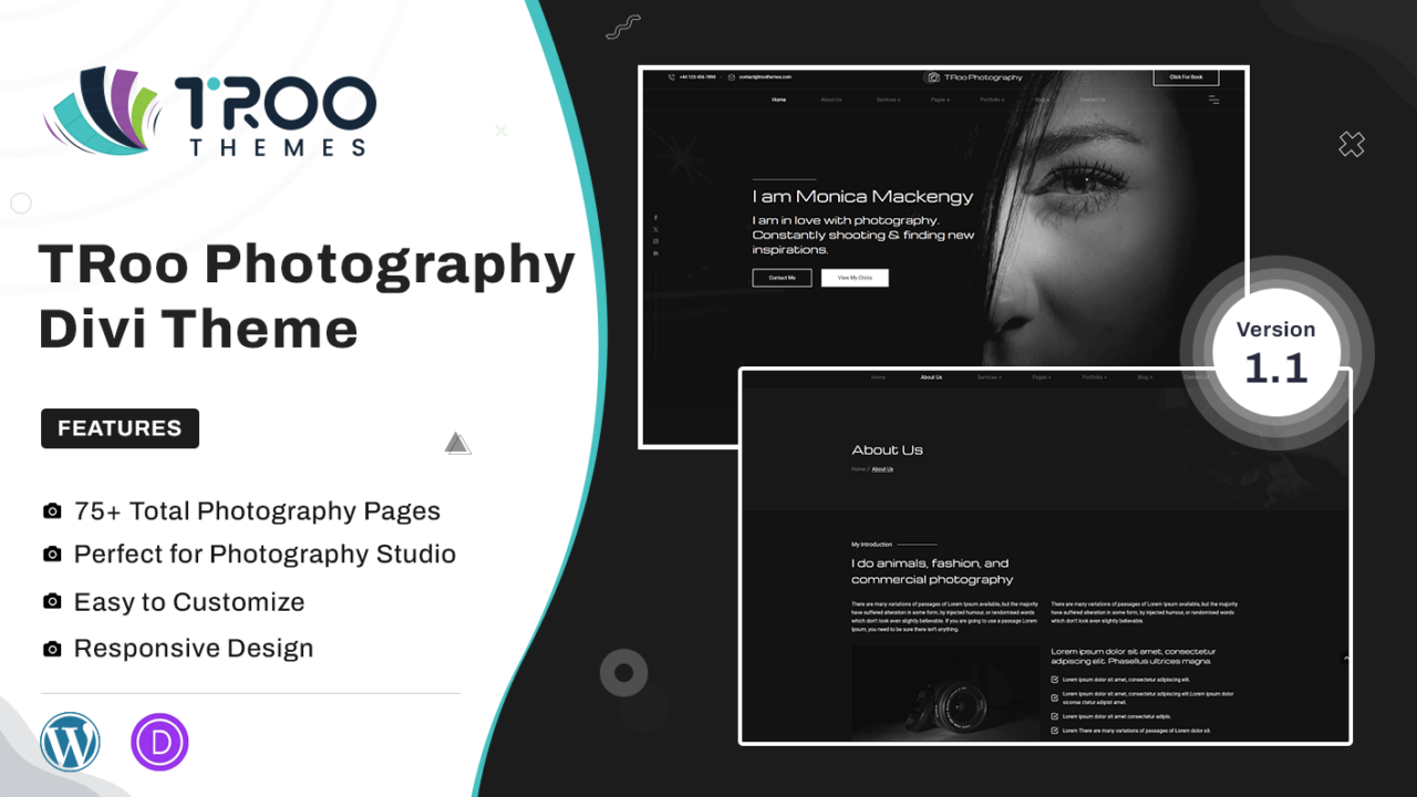 TRoo Photography Divi Theme - Featured image