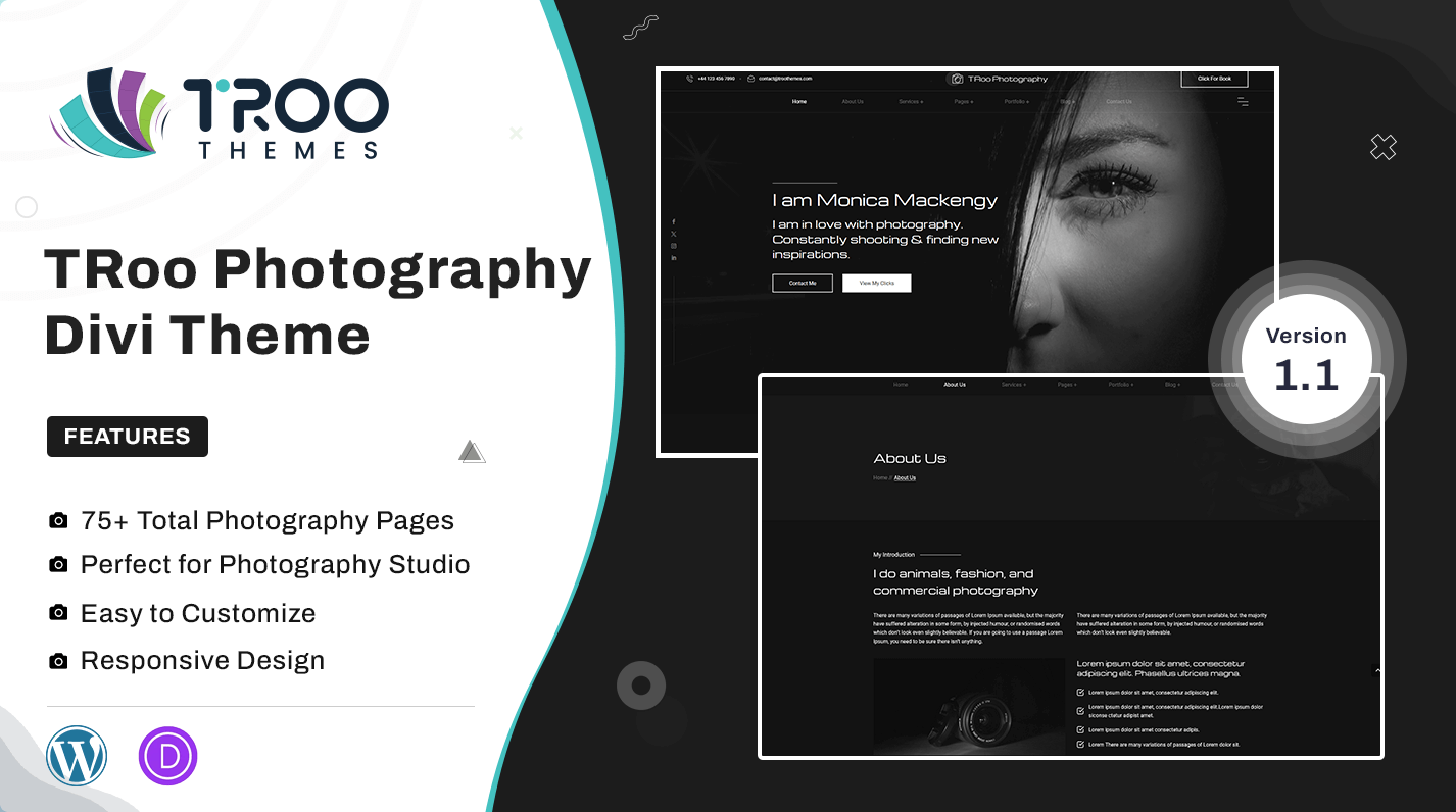 TRoo Photography Divi Theme - Featured image