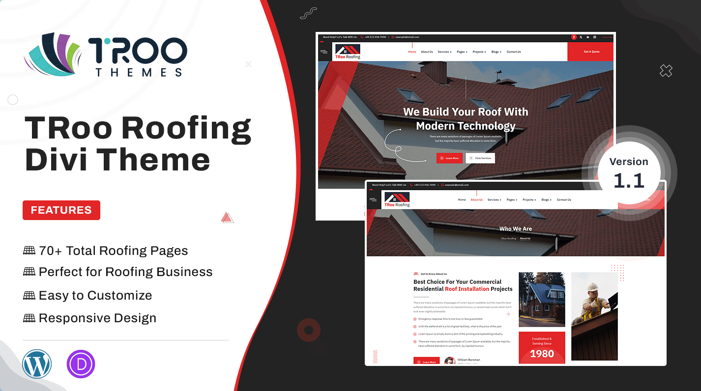 TRoo Roofing Divi Theme