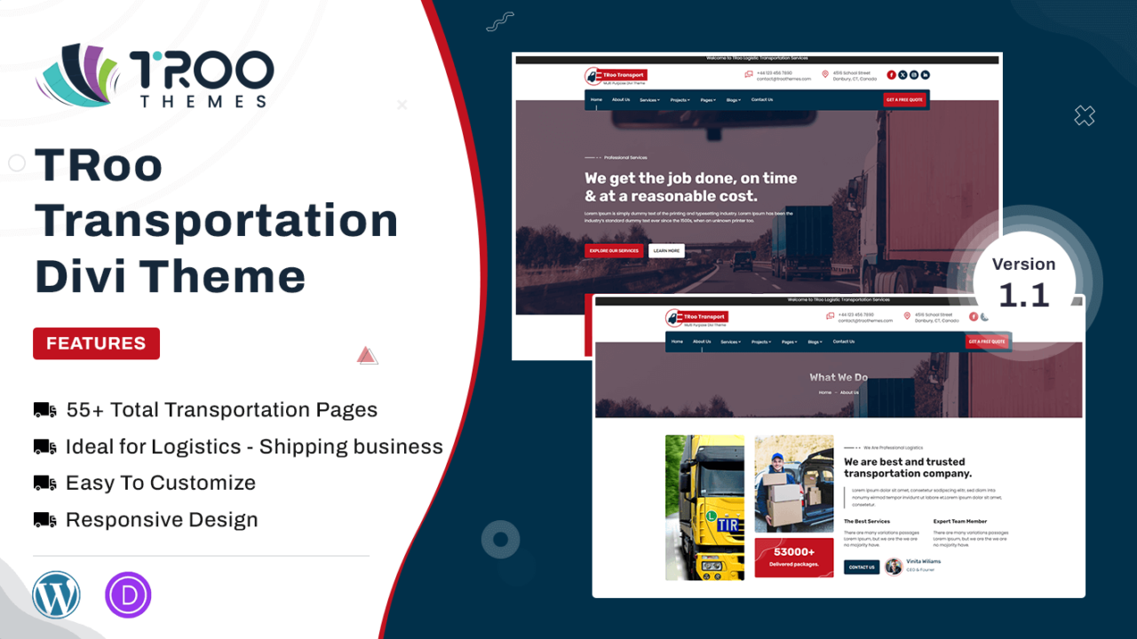 Divi Transportation & Logistics Theme - Featured Image