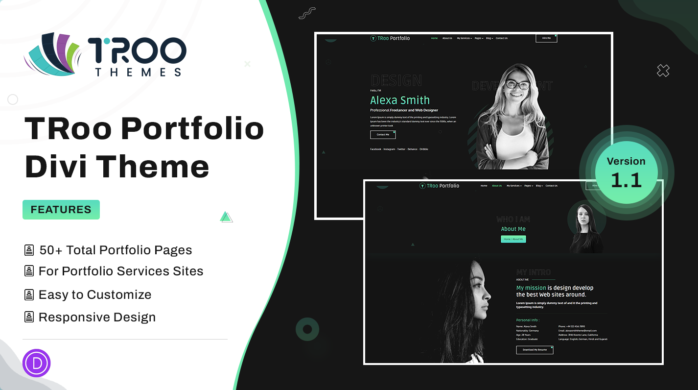 TRoo Portfolio Divi Child Theme