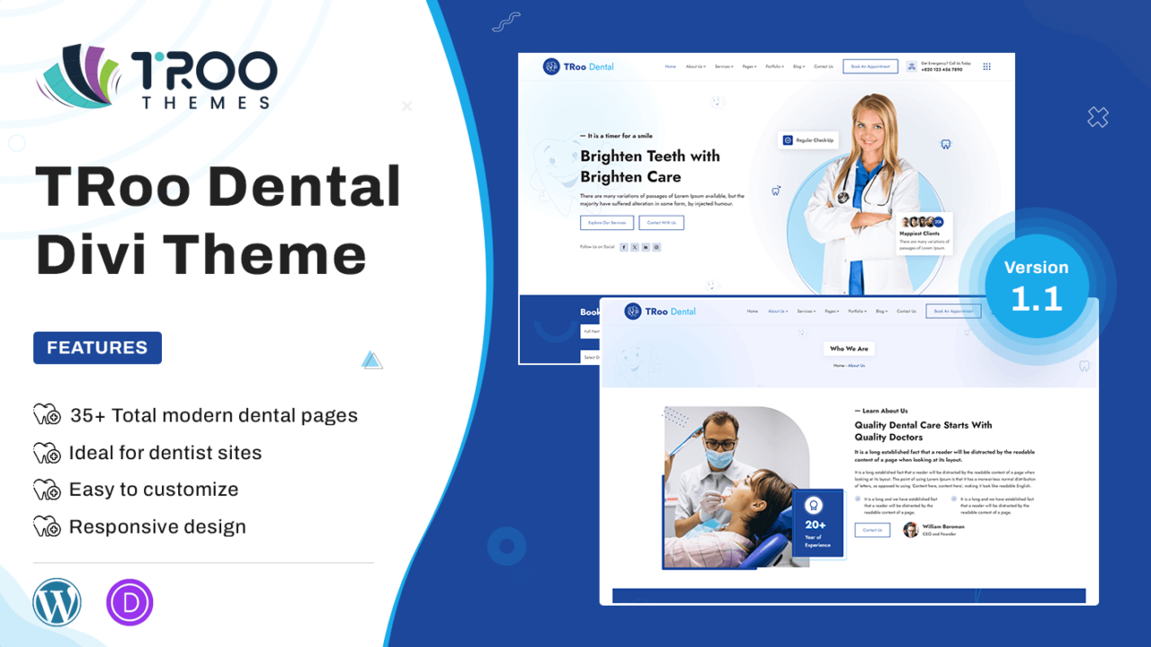 TRoo Dental - Divi Child Theme Featured Image