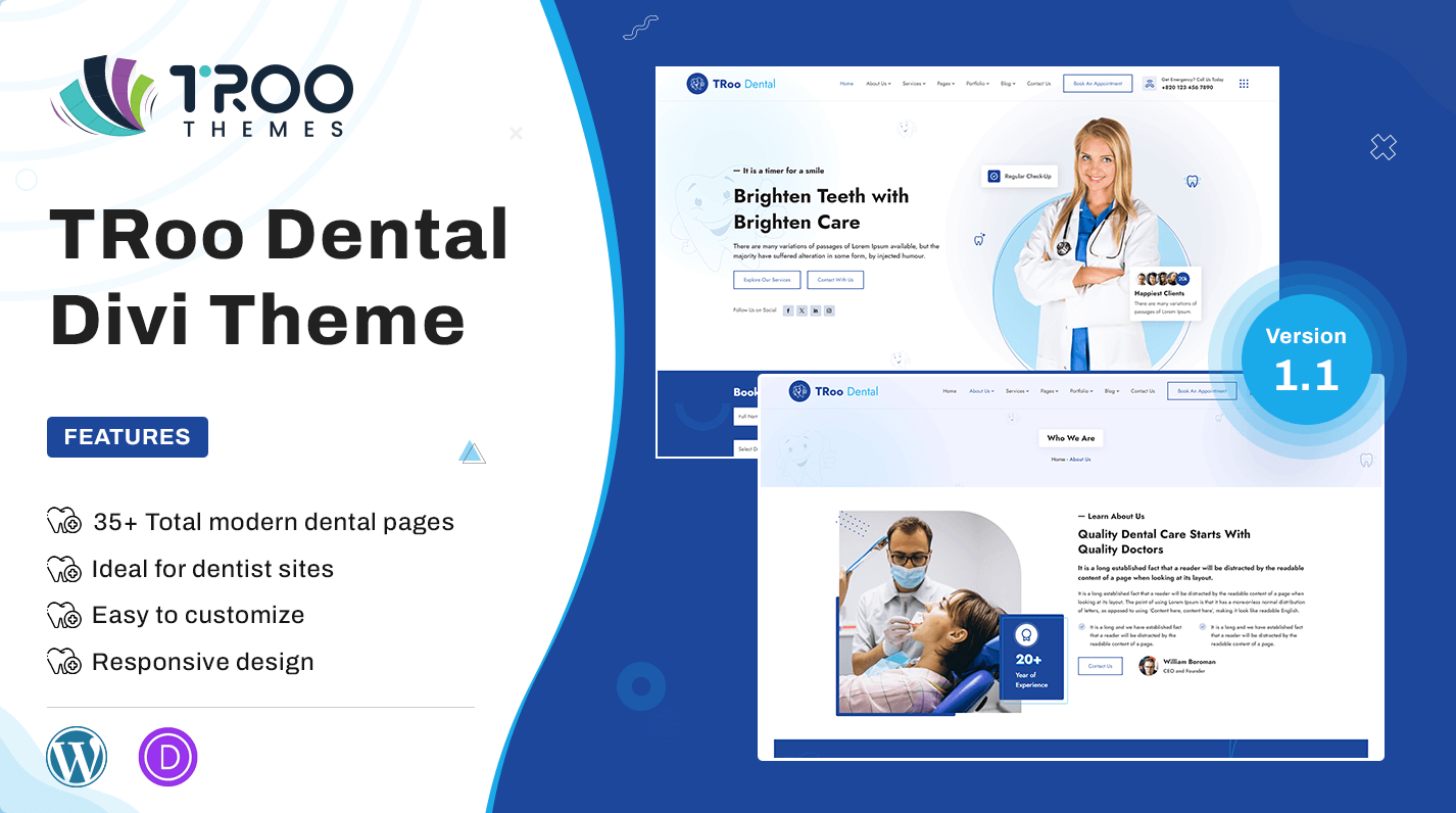 TRoo Dental - Divi Child Theme Featured Image