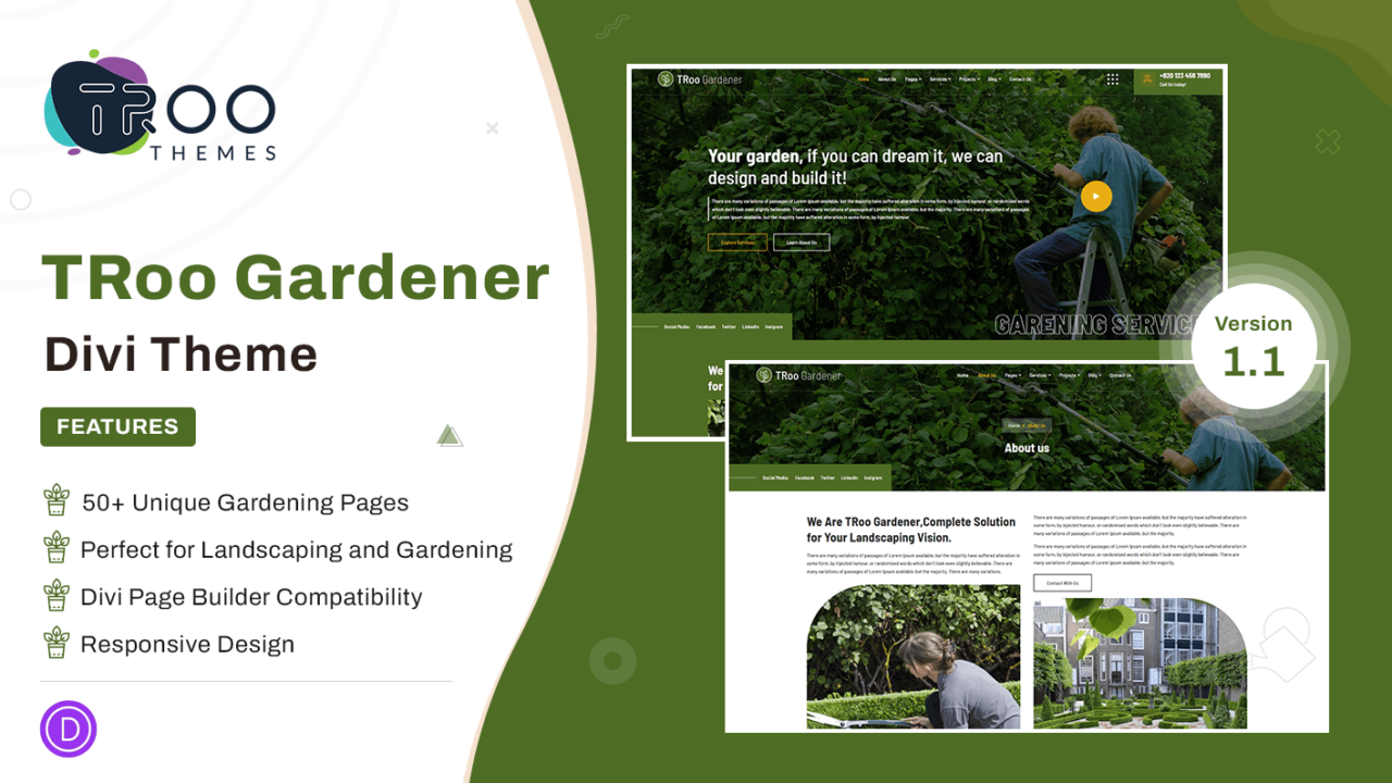 TRoo Gardening & Landscaping - Divi Child Theme - Featured Image