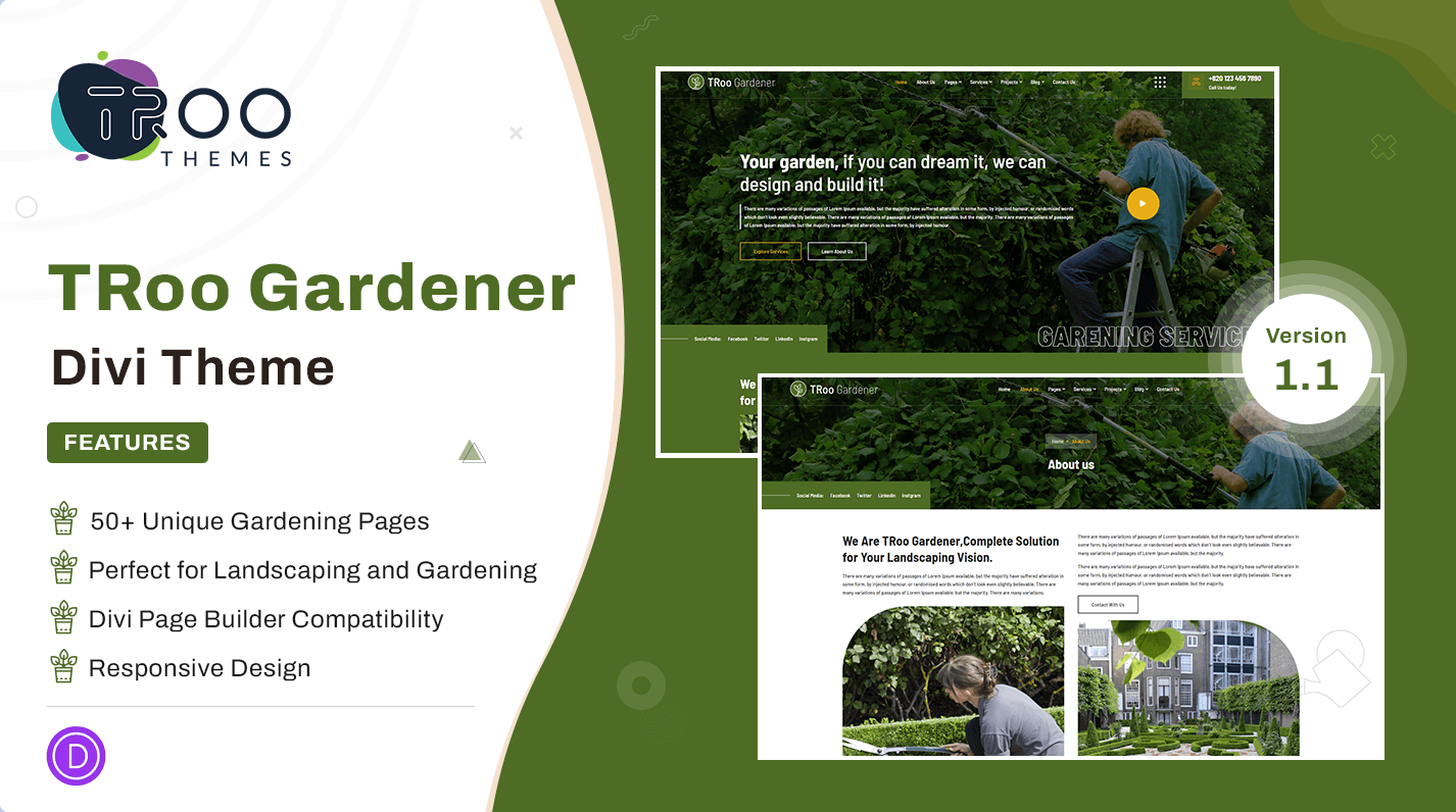 TRoo Gardening & Landscaping - Divi Child Theme - Featured Image