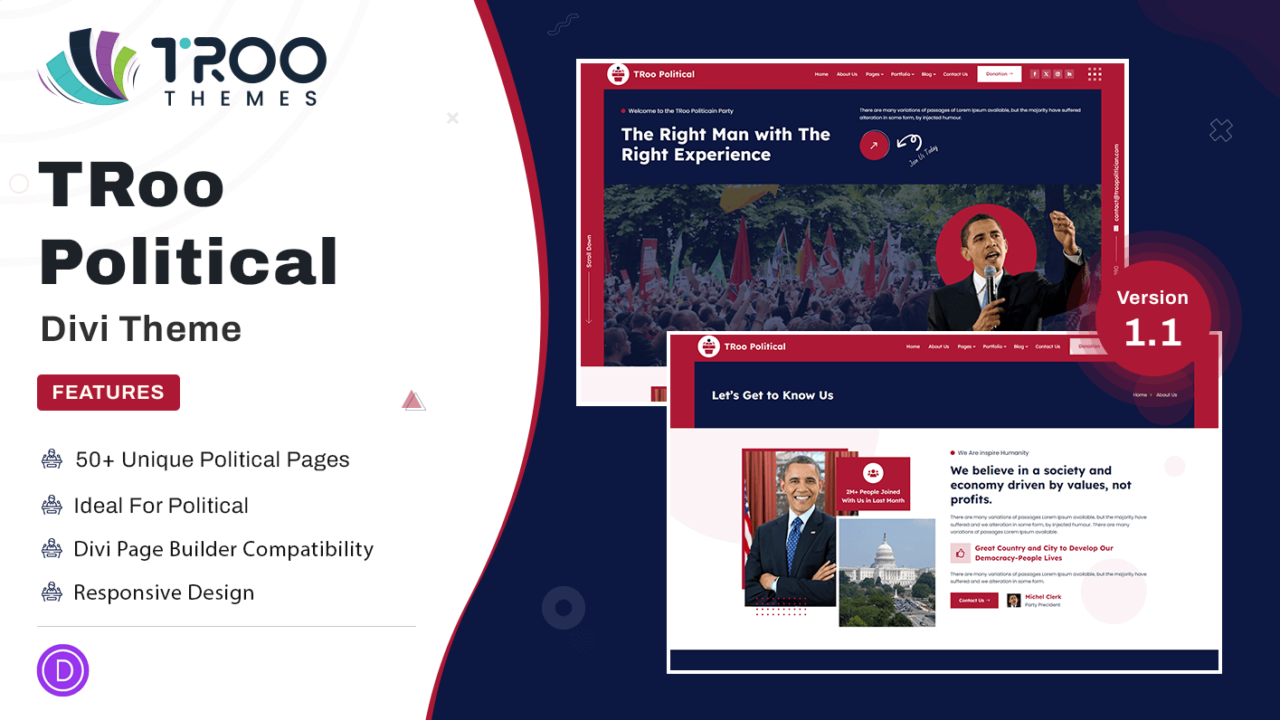 TRoo Political Divi Child Theme - Featured Image