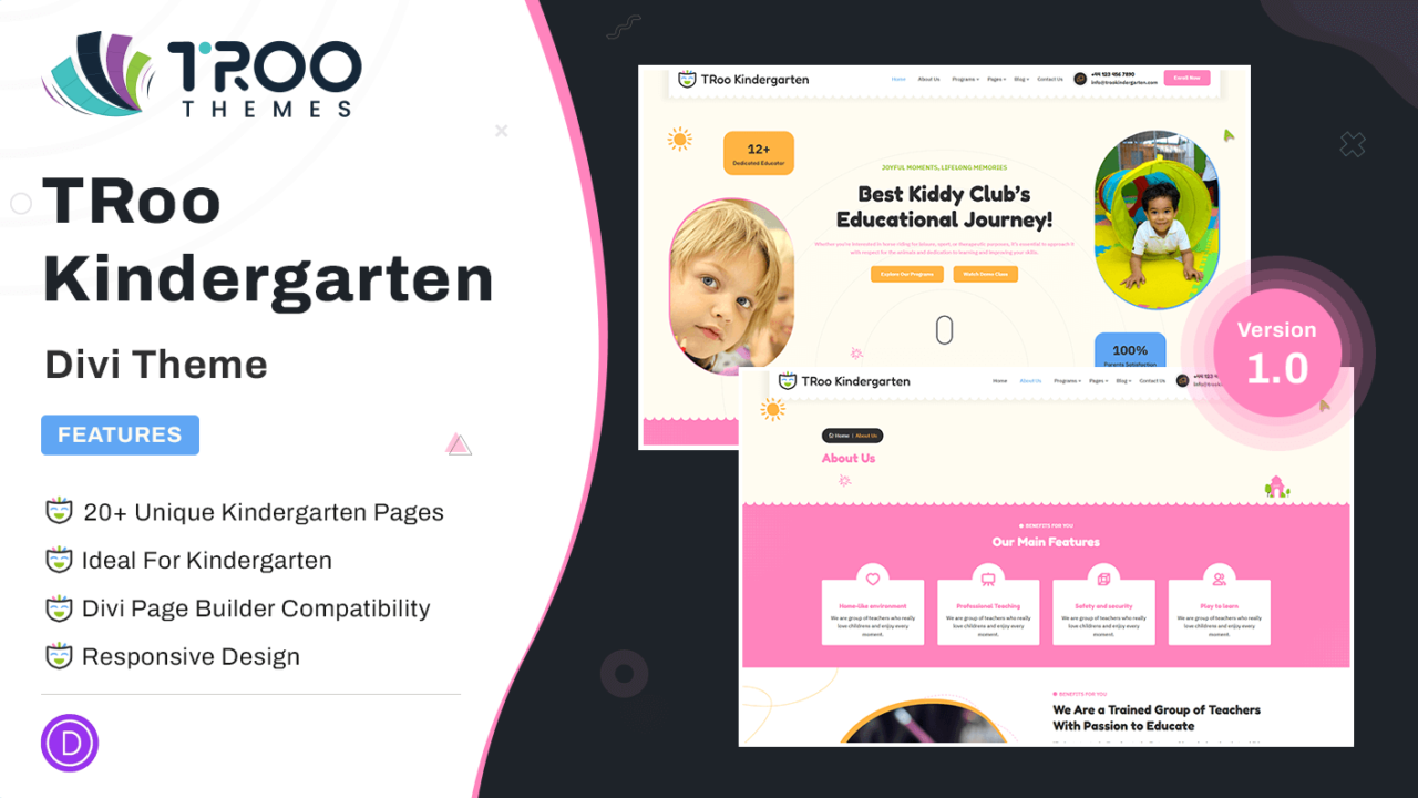 TRoo Kindergarten Divi Child Theme - Featured Image