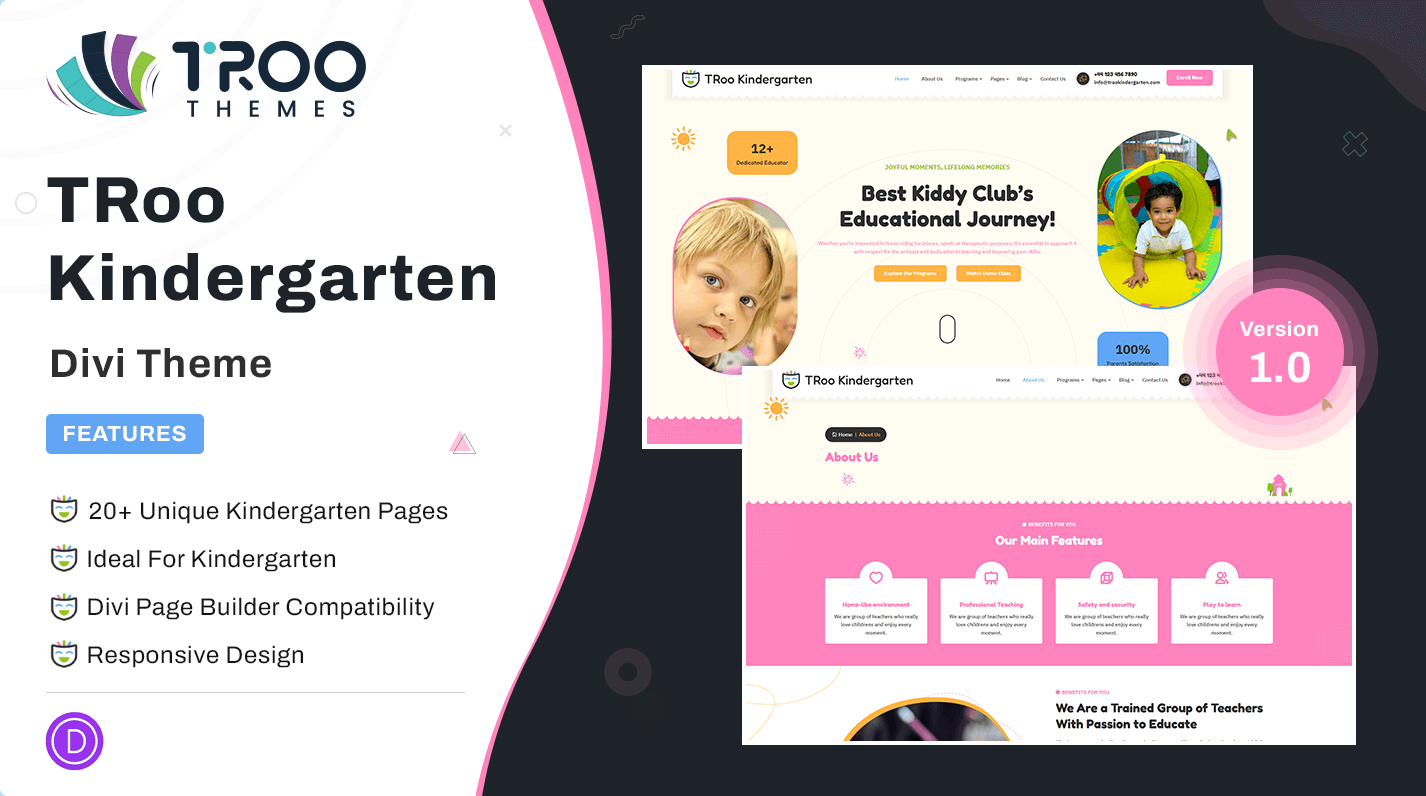 TRoo Kindergarten Divi Child Theme - Featured Image