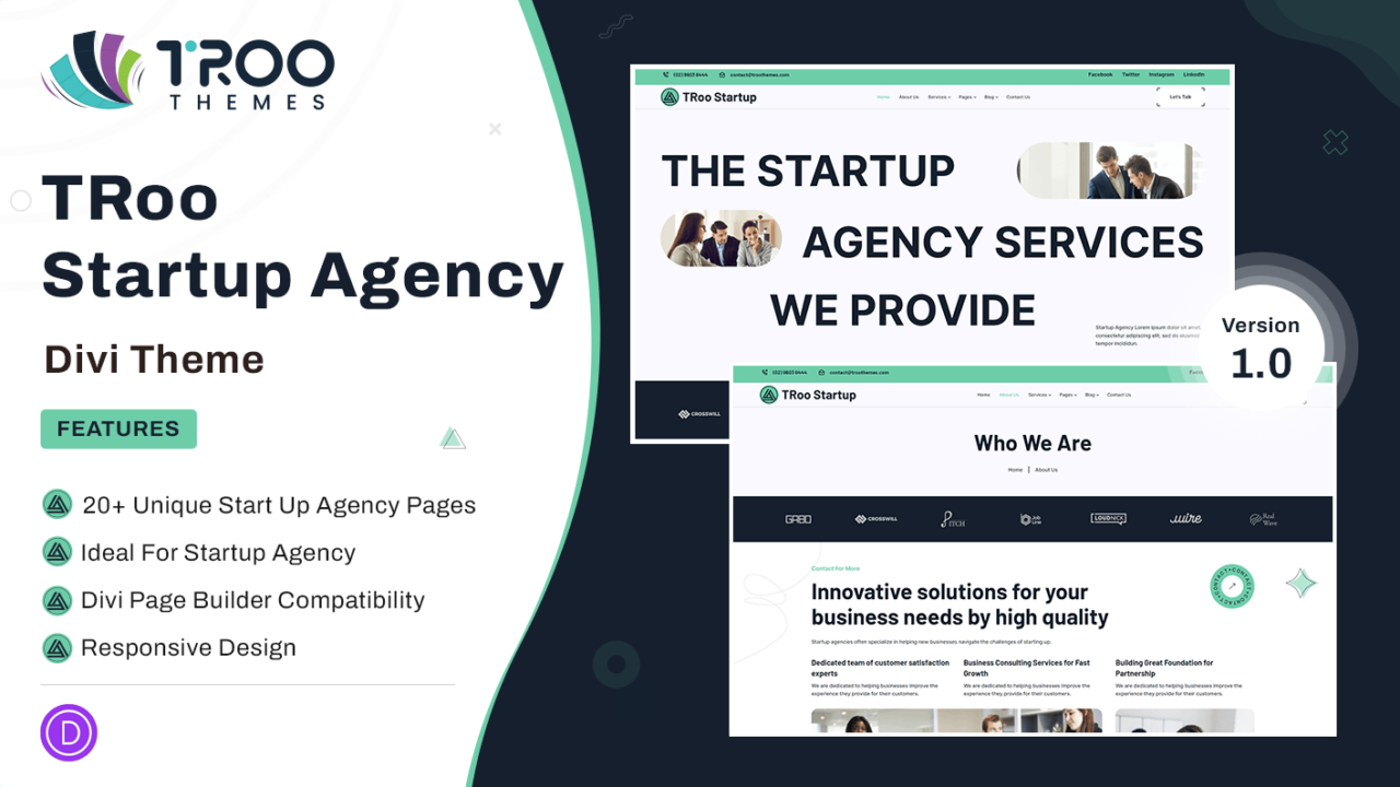 TRoo Startup Agency – Divi Child Theme - Featured Image