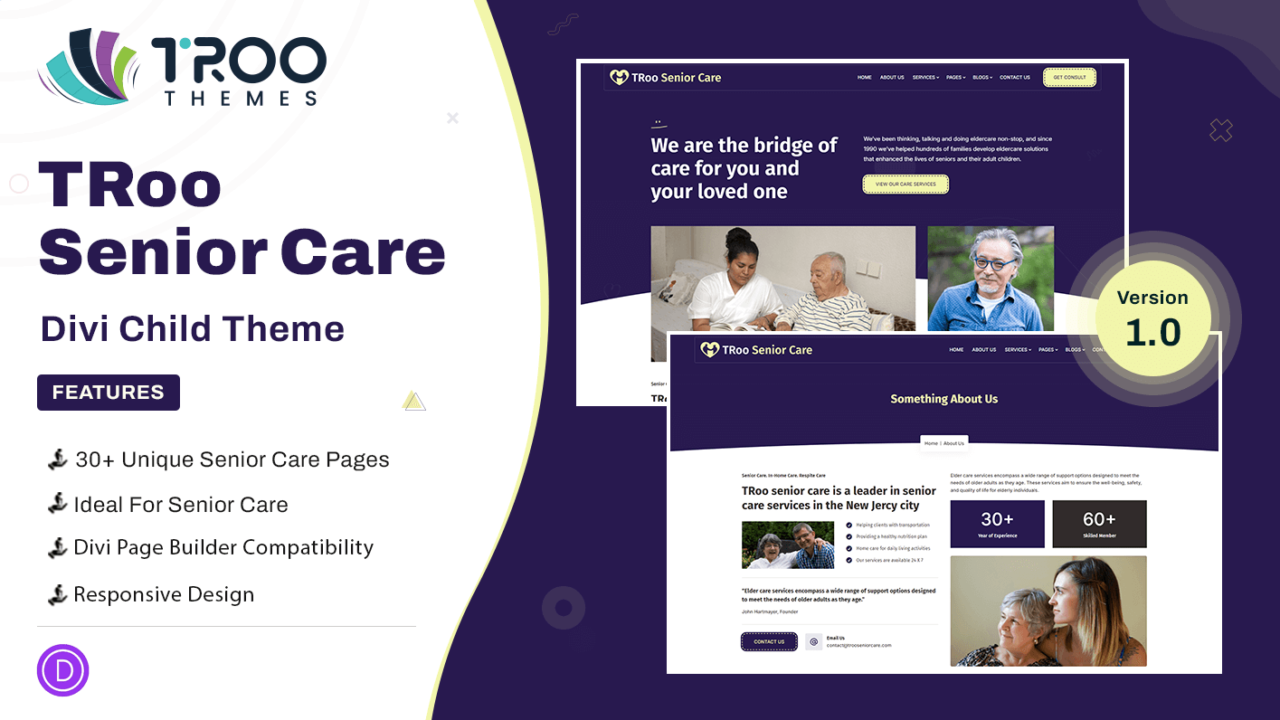 TRoo Senior Care Divi Child Theme - Featured Image