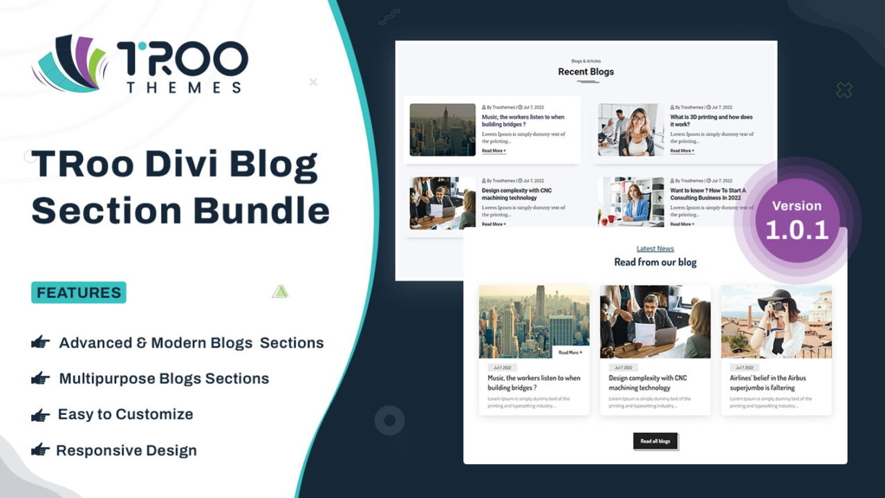 TRoo Divi Blog Section Bundle