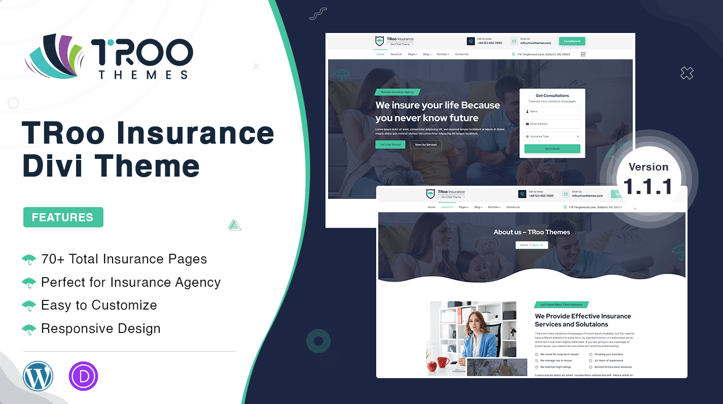 TRoo Insurance Divi Child Theme - Featured Image