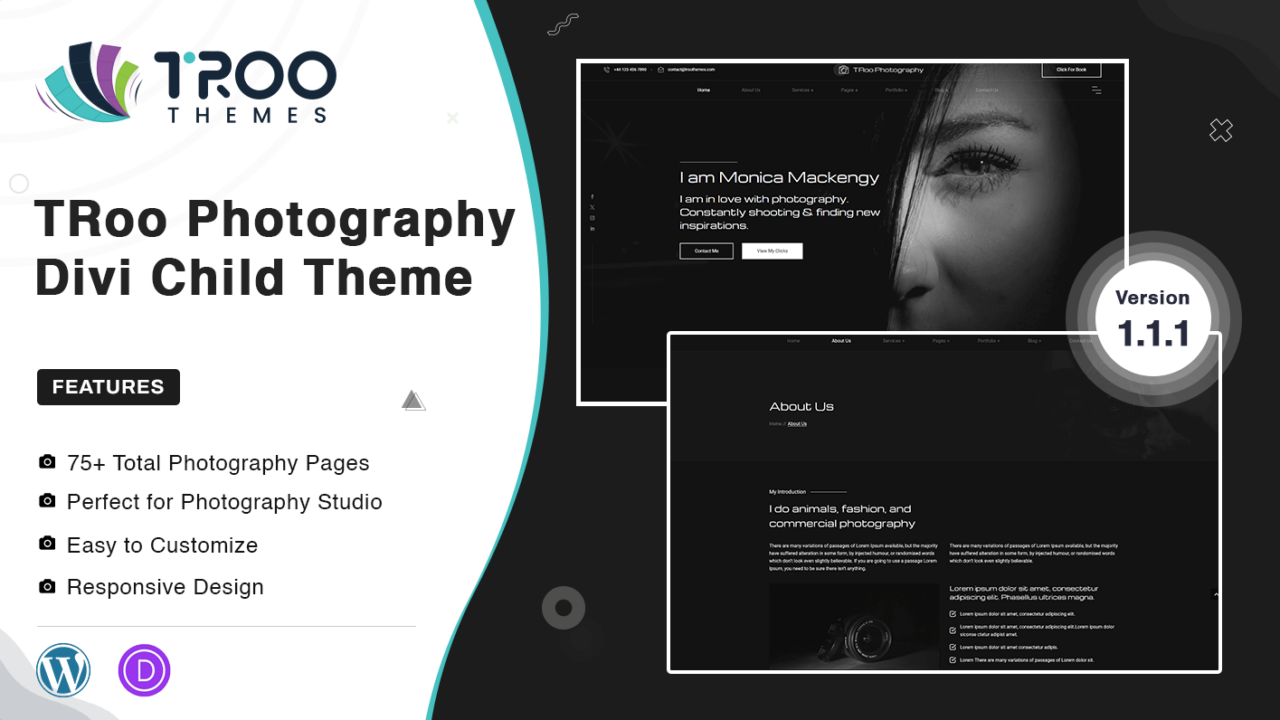 TRoo Photography Divi Child Theme - Featured Image