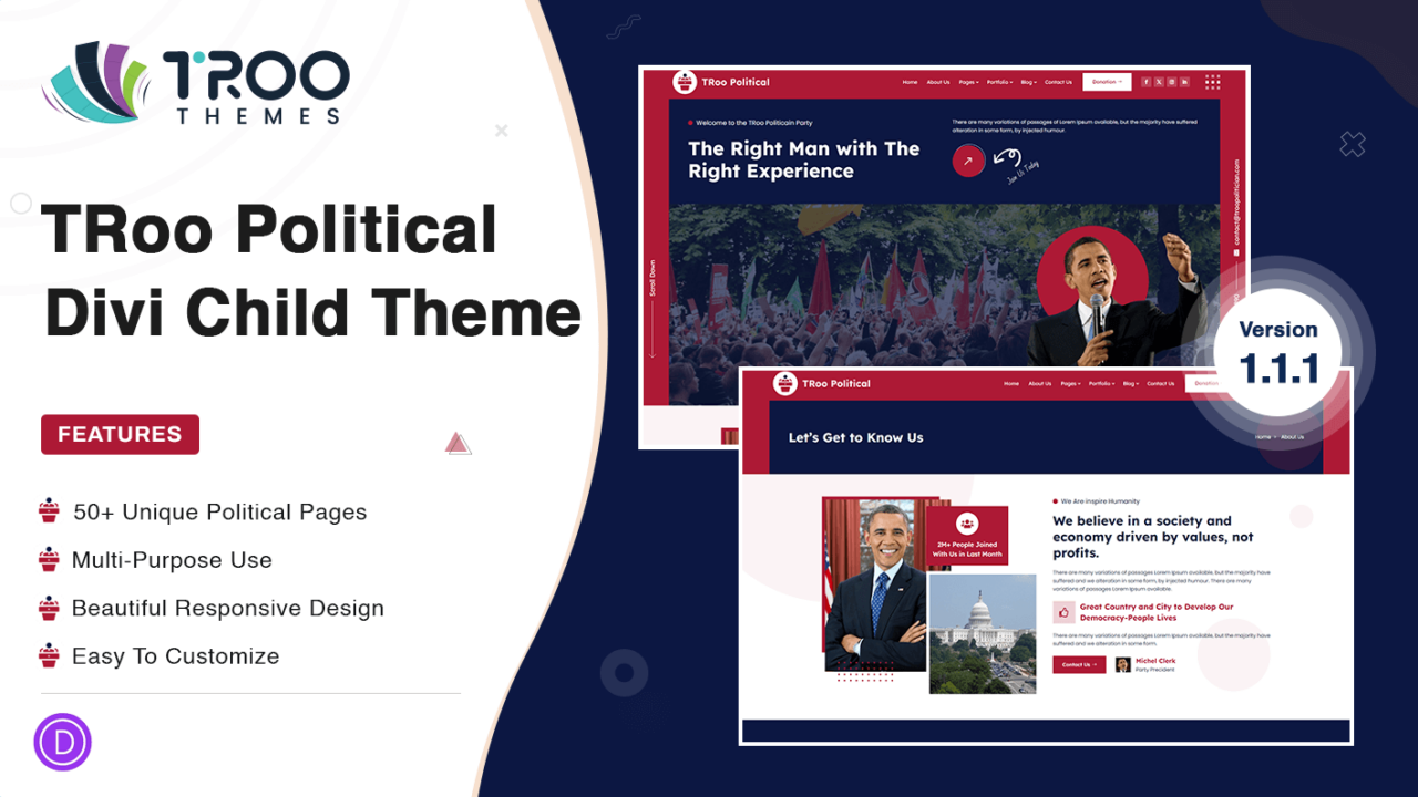 TRoo Political Divi Child Theme - Featured Image