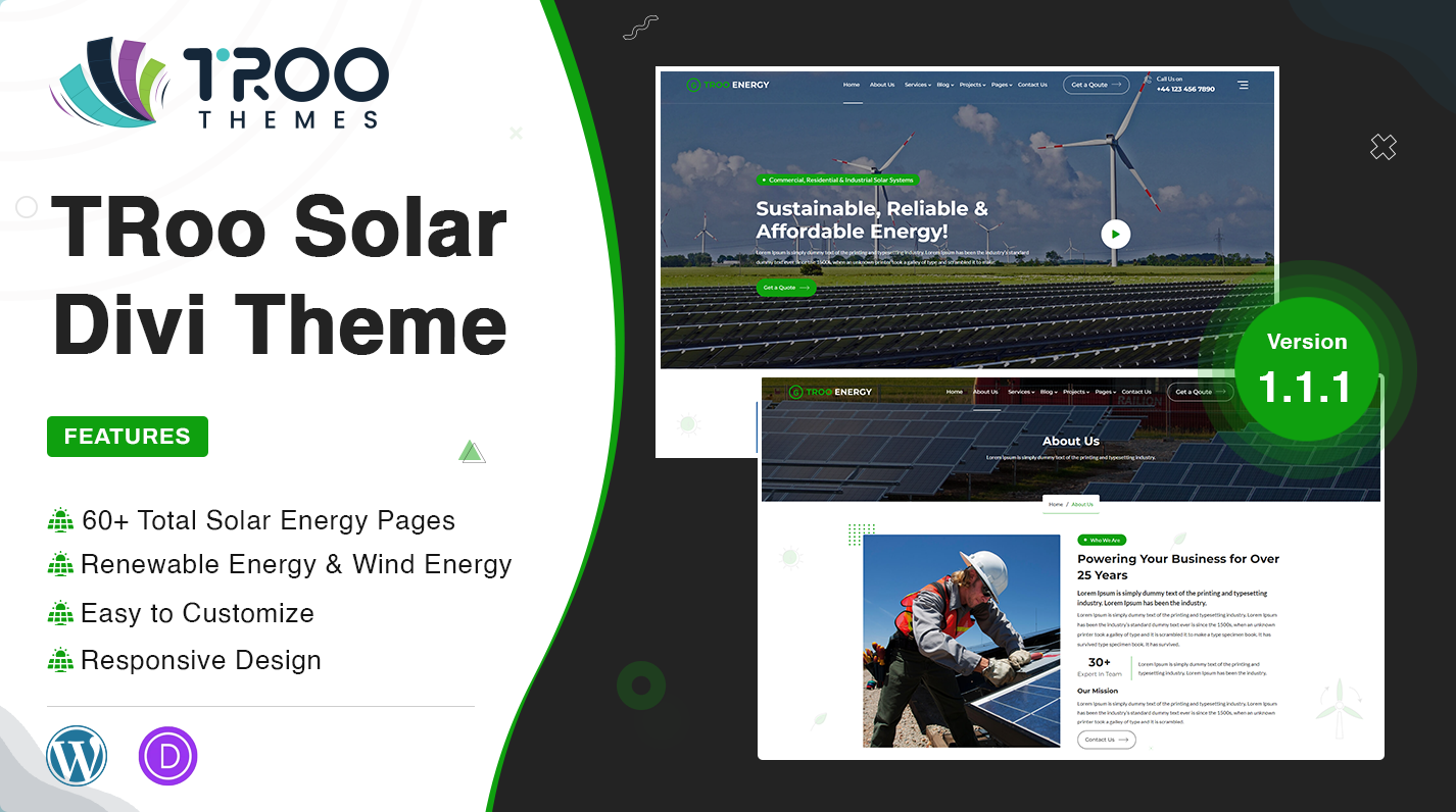 TRoo Solar Divi Child Theme