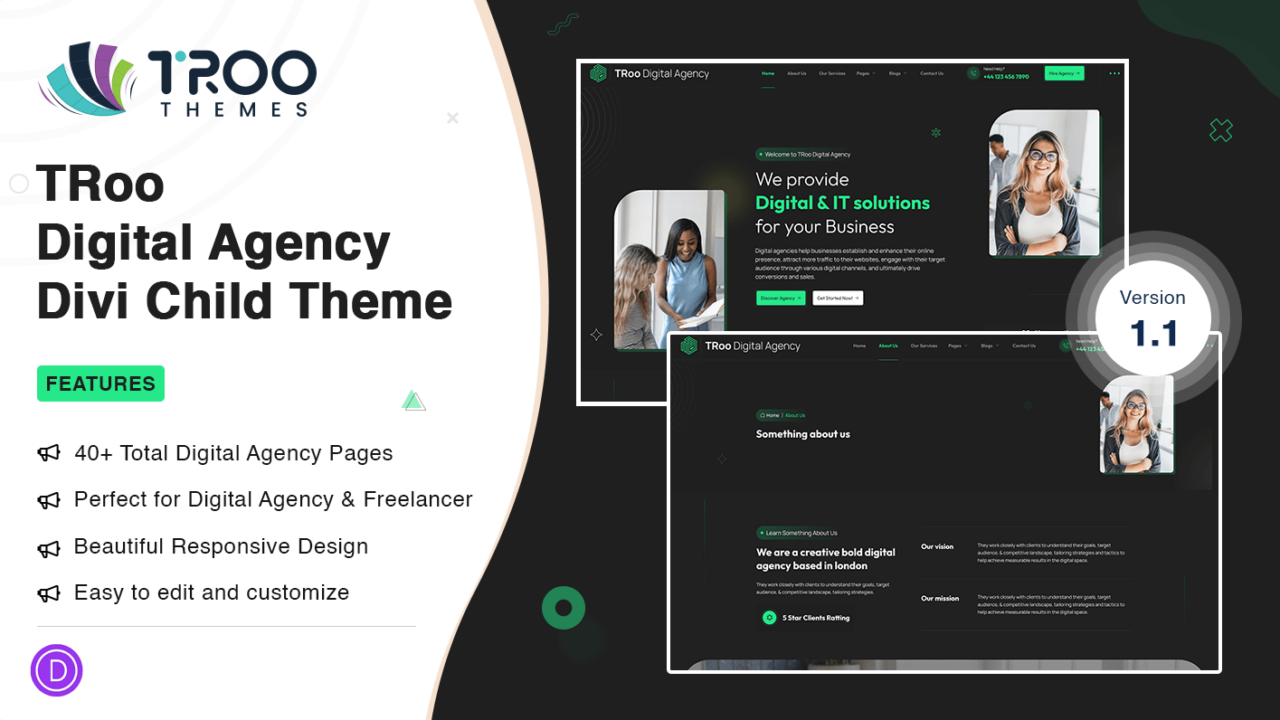 TRoo Digital Agency Divi Child Theme - Featured Image