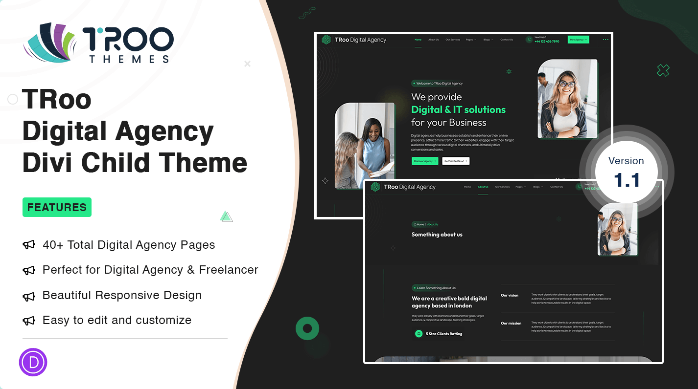 TRoo Digital Agency Divi Child Theme - Featured Image