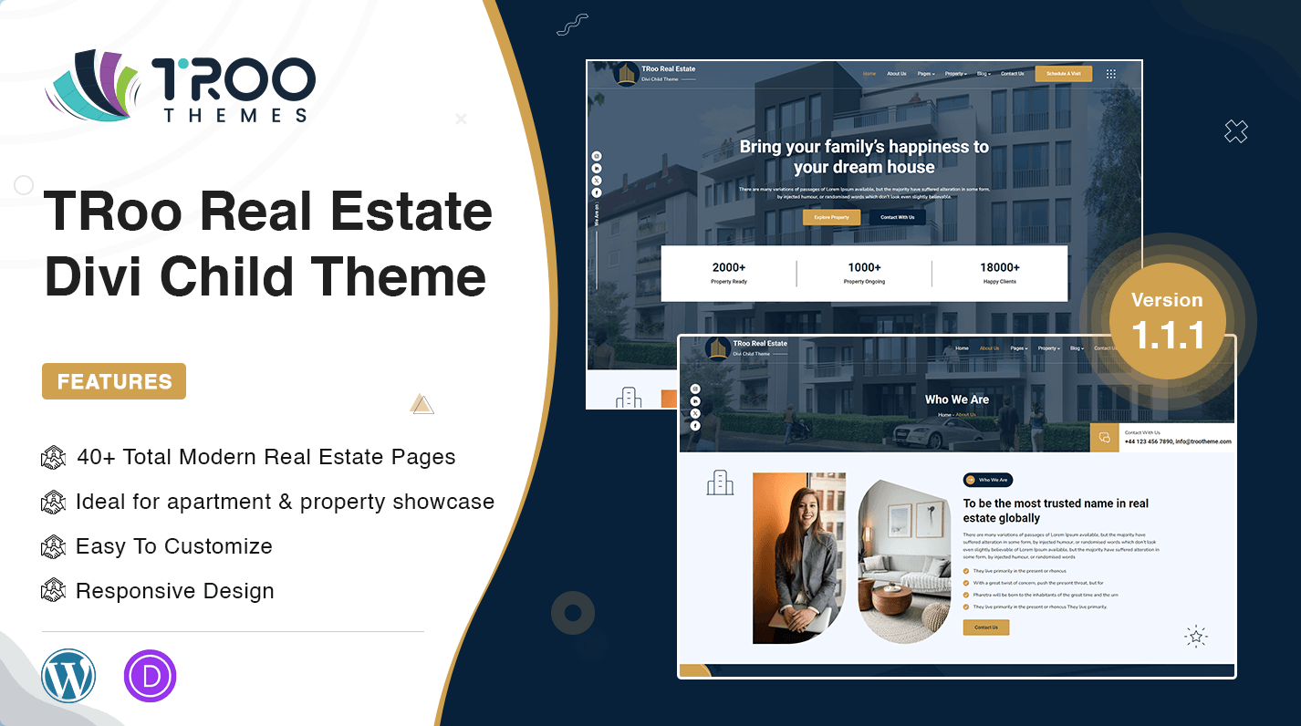 TRoo Real Estate – Divi Child Theme Featured Image